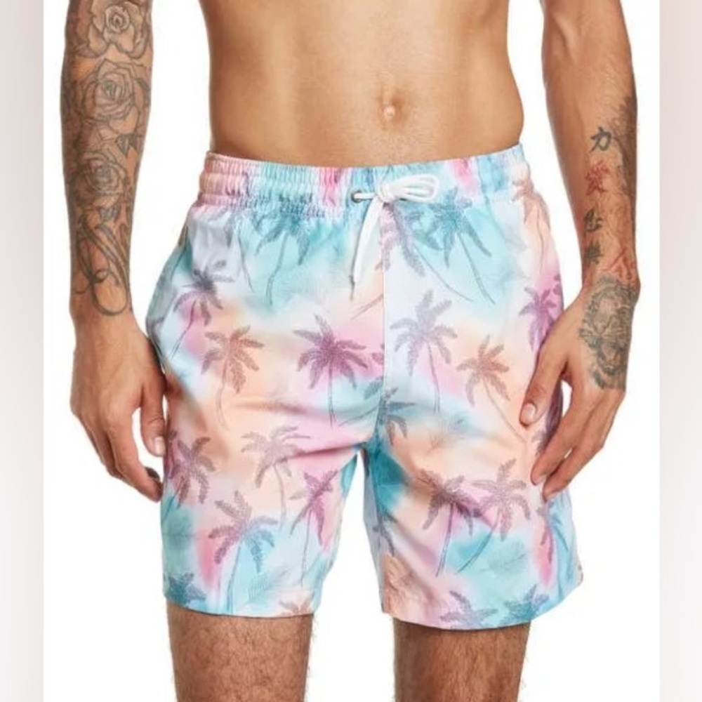 TRUNKS SURF & SWIM CO. Men’s Swim Shorts / Palm Trees / Tropical / Size: XL